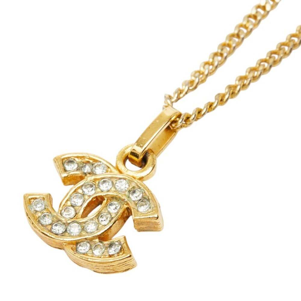 CHANEL Vintage Gold Logo Necklace - Picture 1 of 7